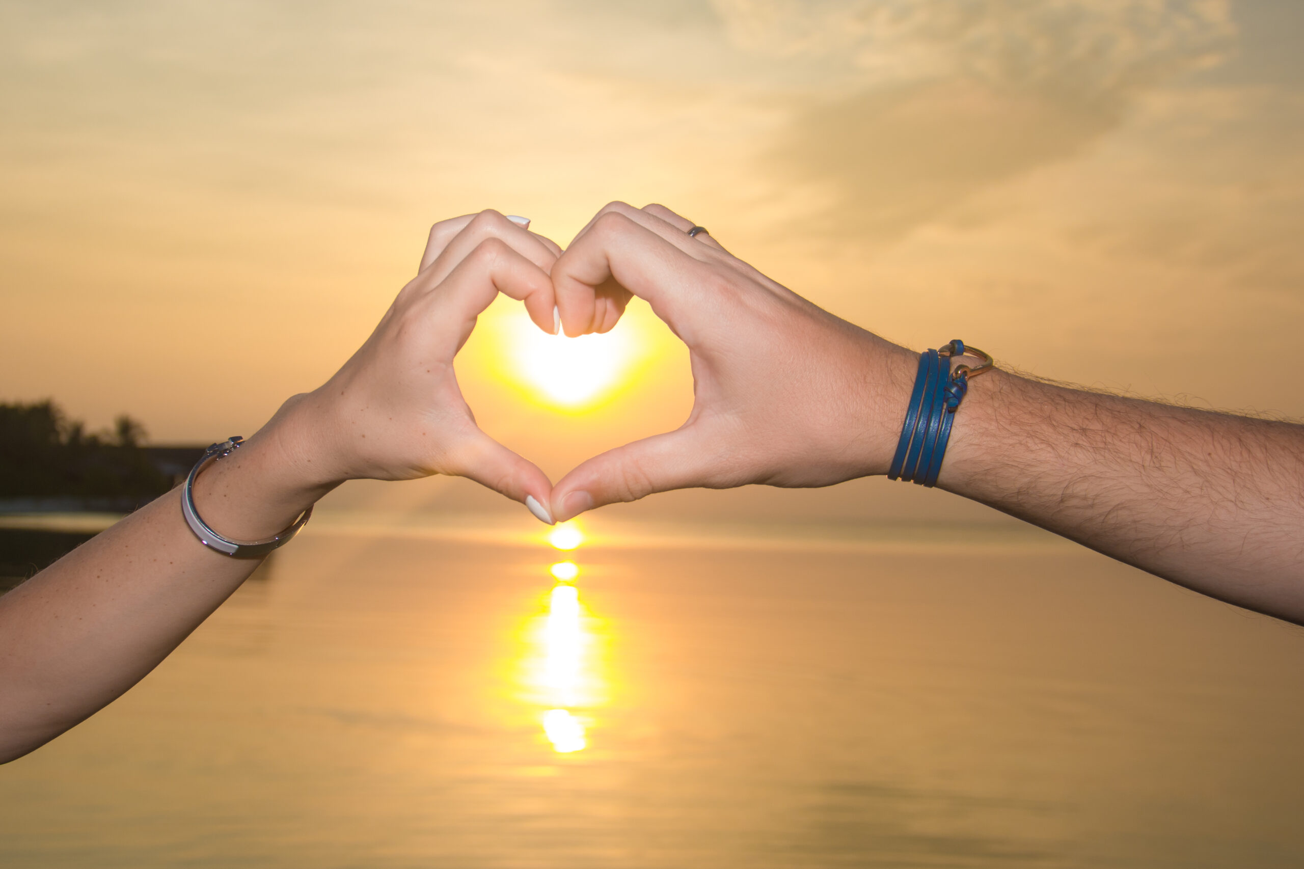 Maldives romantic sunset