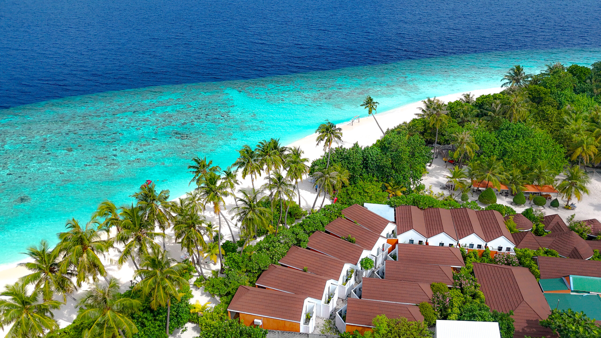 Island guesthouse aerial