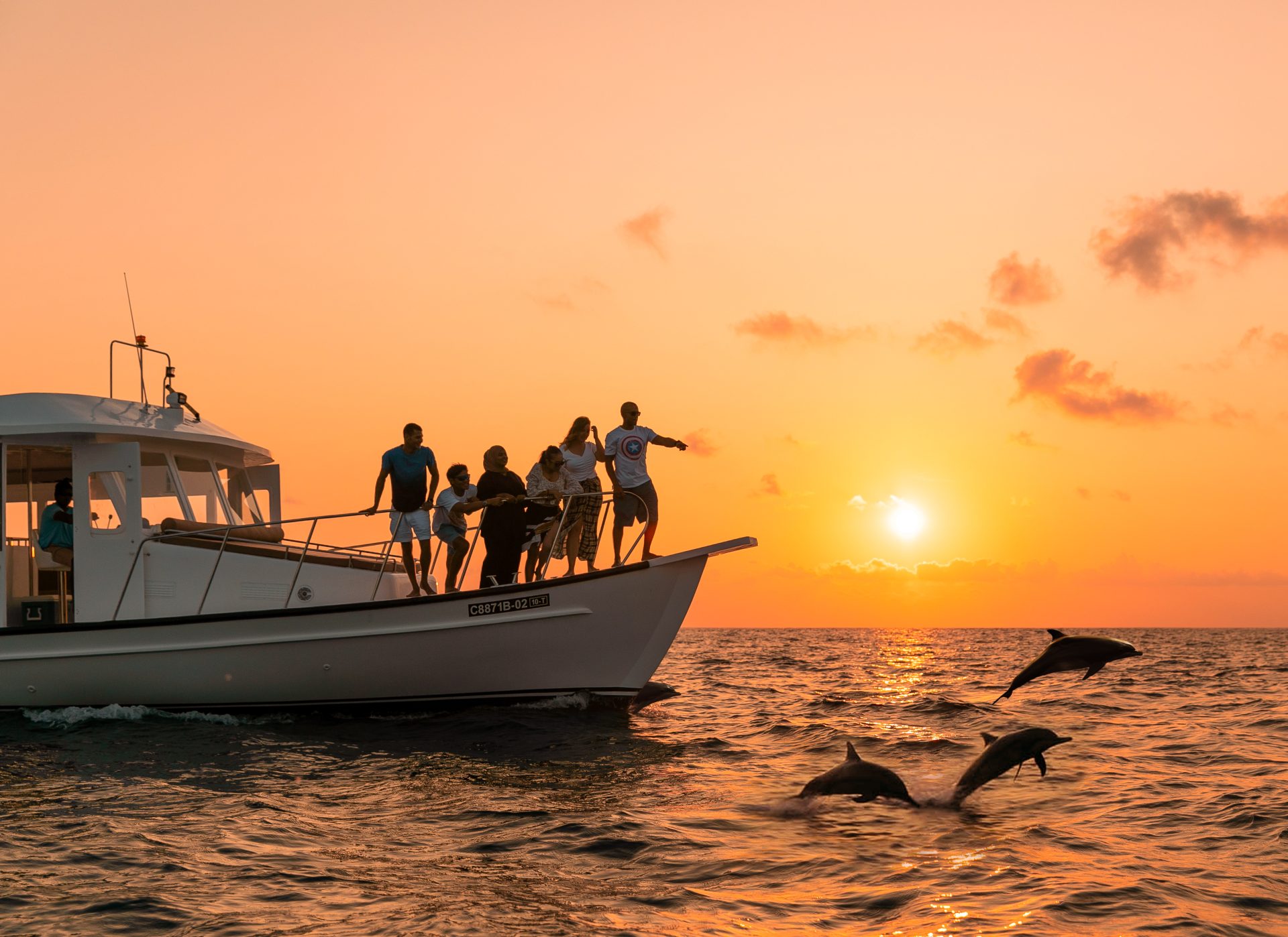 Maldives family dolphin cruise