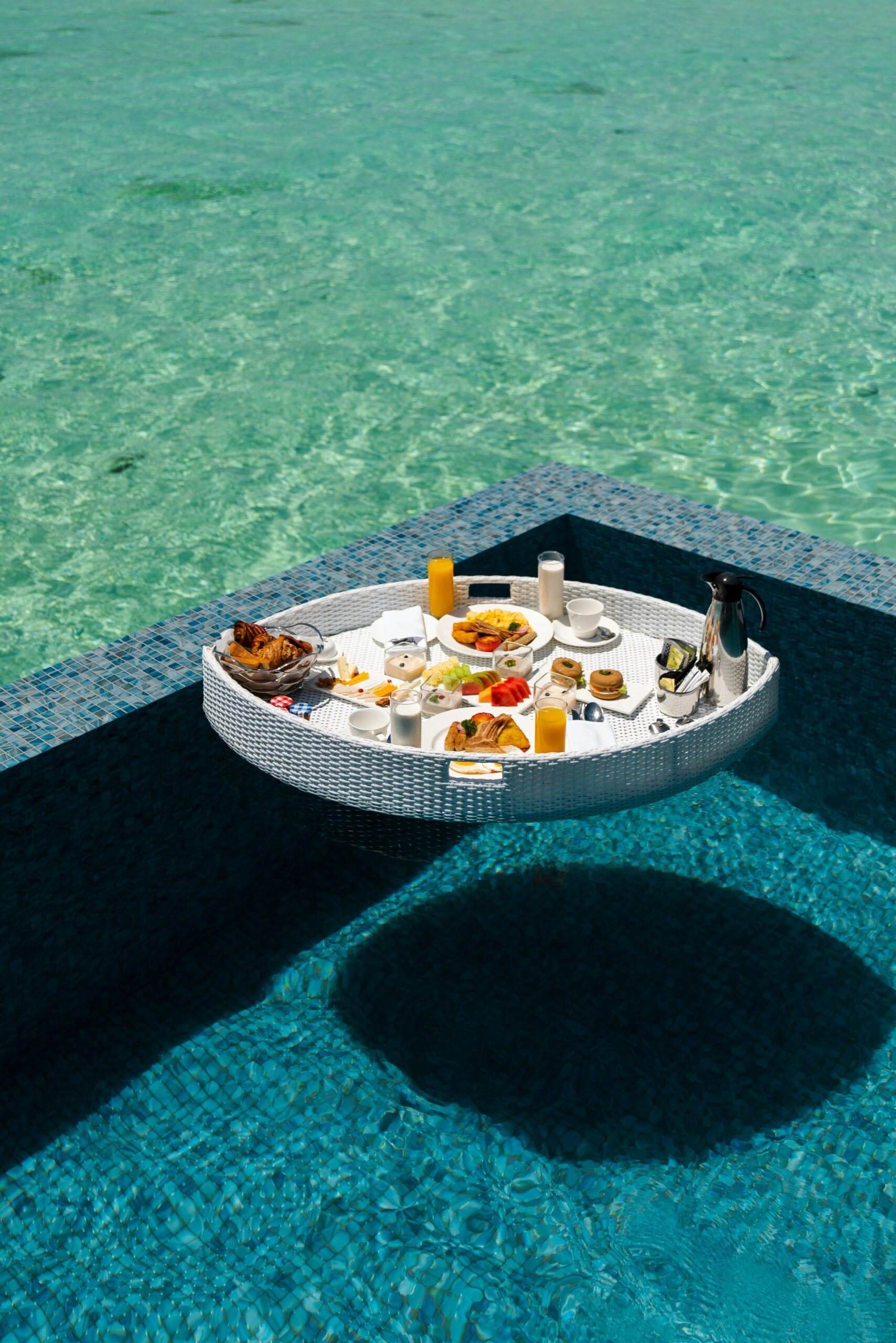 Floating breakfast Maldives private pool villa experience
