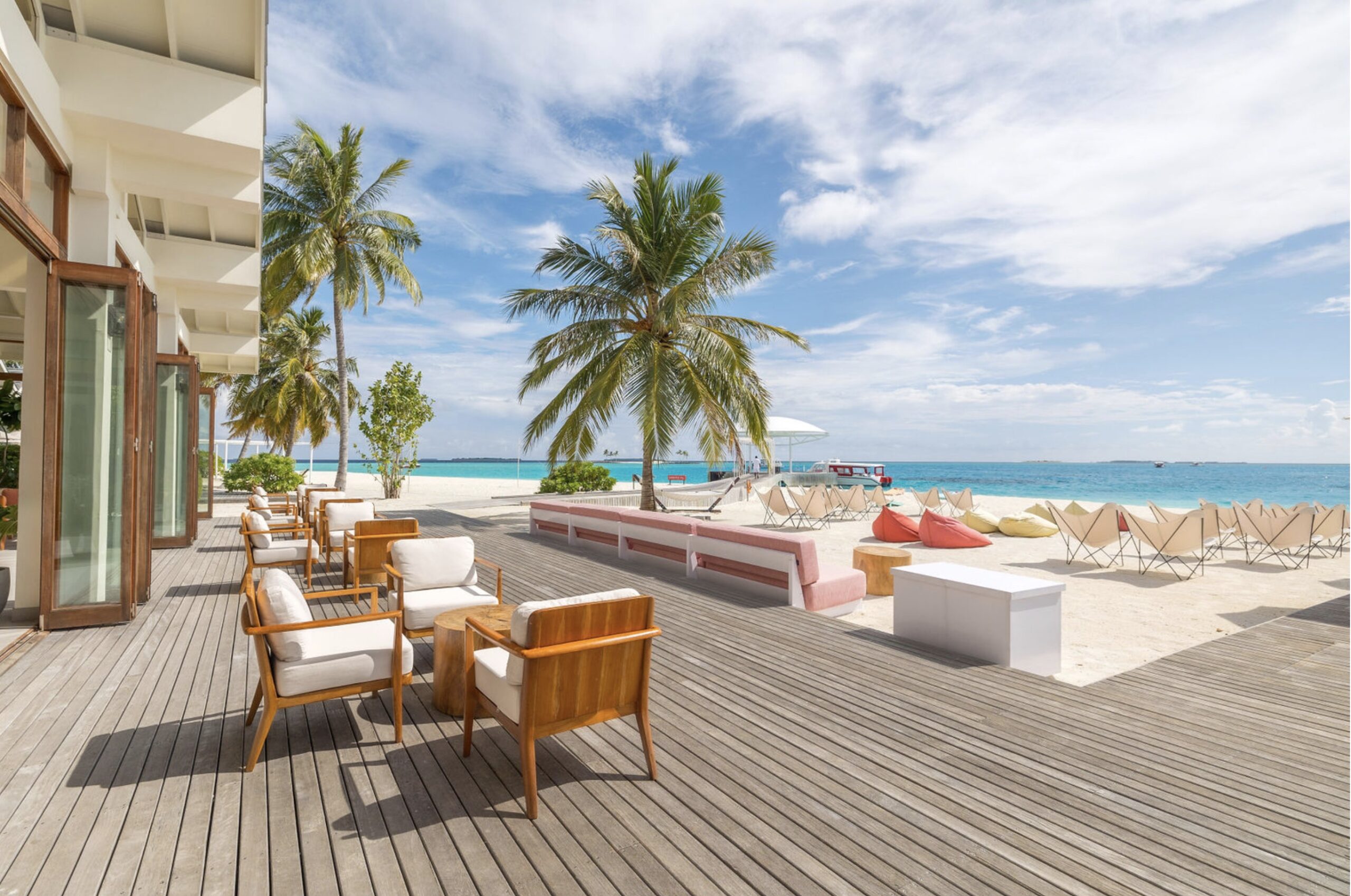 The Standard Maldives beach bar and island dining by the ocean
